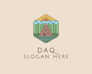 Rural Cabin Villa logo design