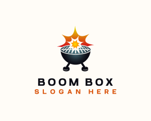 Explosion - Grill Bomb Explode logo design