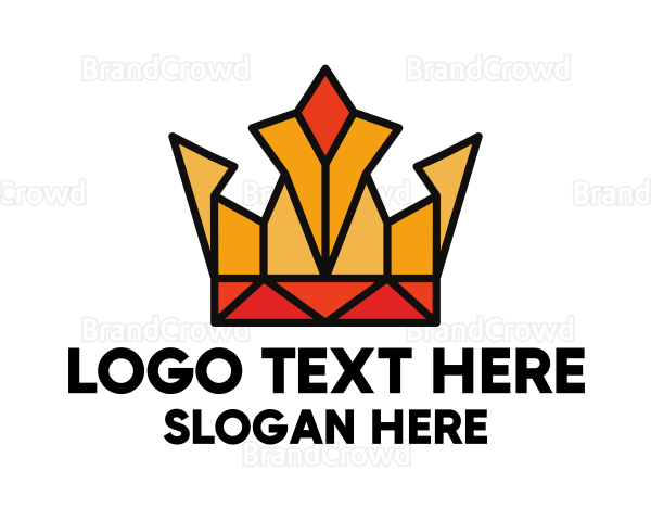 Geometric Modern Crown Logo