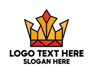 Publisher - Geometric Modern Crown logo design