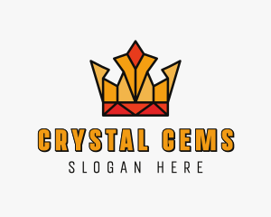 Geometric Modern Crown logo design