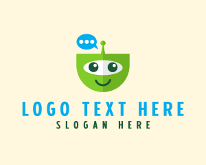 Character - Chat Bot Tech logo design