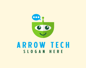 Chat Bot Tech logo design