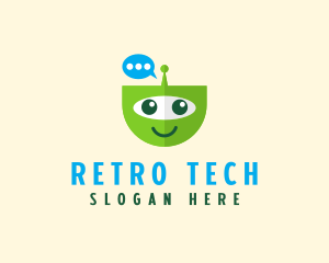 Chat Bot Tech logo design