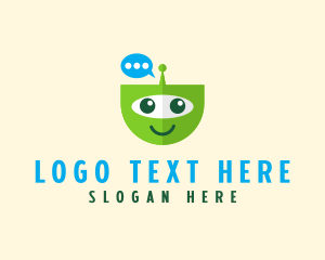 Message - Chat Bot Tech logo design