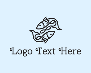 Sushi - Ocean Fish Infinity Sign logo design