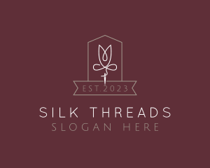 Floral Needlecraft Sewing logo design