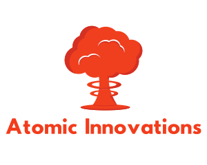 Atomic - Mushroom Cloud Explosion logo design