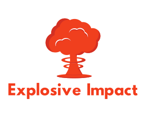 Mushroom Cloud Explosion logo design