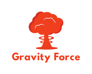 Gravity - Mushroom Cloud Explosion logo design