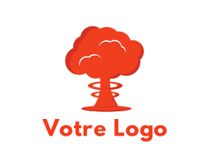 Nuclear - Mushroom Cloud Explosion logo design