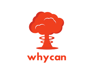 Gravity - Mushroom Cloud Explosion logo design