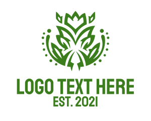 Herbal - Green Shrub Plant logo design