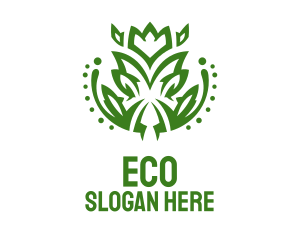 Green Shrub Plant  Logo