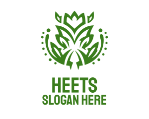 Green Shrub Plant  Logo