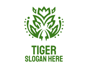 Green Shrub Plant  Logo