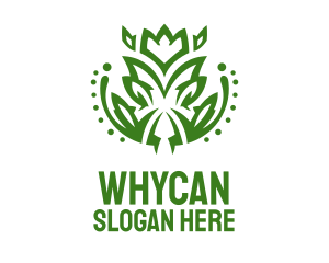 Green Shrub Plant  Logo