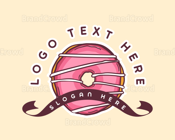 Sweet Donut Dessert Logo