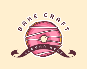 Sweet Donut Dessert logo design