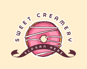 Sweet Donut Dessert logo design