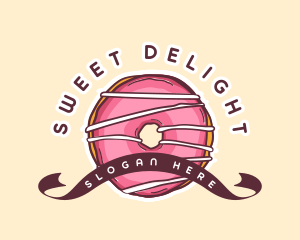 Sweet Donut Dessert logo design