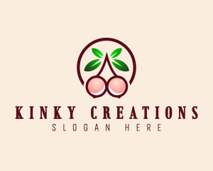 Busty Cherry Nipples logo design