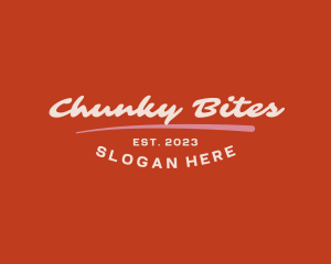 Chunky - Funky Retro Business logo design