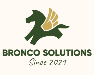 Bronco - Mythical Winged Horse logo design