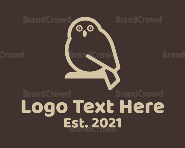 Brown Pigeon Bird Logo