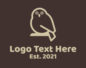 Owl - Brown Pigeon Bird logo design