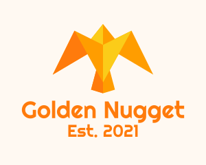 Golden Bird Origami logo design