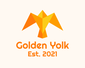 Golden Bird Origami logo design