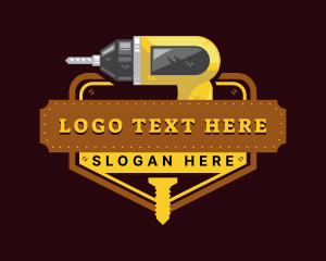 Badge - Industrial Drill Tool logo design