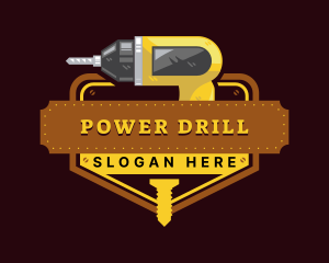 Drill - Industrial Drill Tool logo design