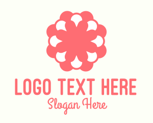 Tile Pattern - Pink Flower Florist logo design