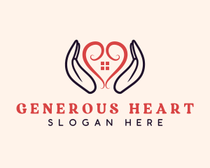 Heart Shelter Home logo design