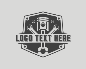 Auto - Wrench Piston Maintenance logo design