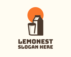 Lemonade - Milk Carton & Glass logo design