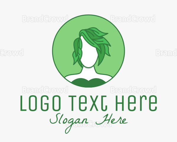 Eco Leaf Woman Logo