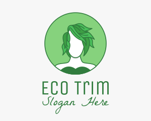 Eco Leaf Woman  logo design