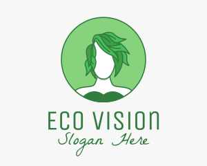 Eco Leaf Woman  logo design