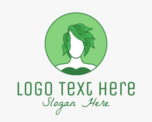 Eco Leaf Woman  Logo