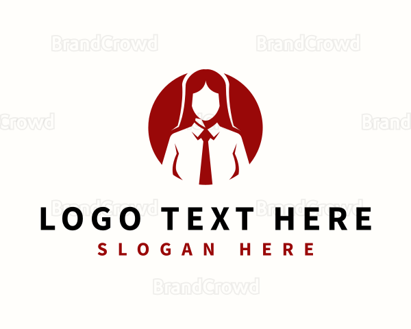 Professional Female Manager Logo