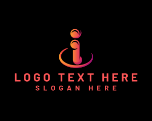 Software - Cyber Tech App Letter I logo design