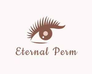 Perm - Lady Beauty Eyelash logo design