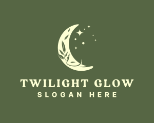 Twilight - Nature Plant Moon logo design