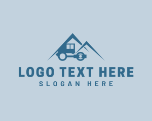 Loader - Road Roller Mountain logo design