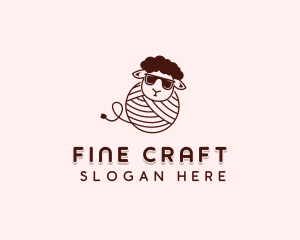 Knitting Yarn Handcrafted logo design