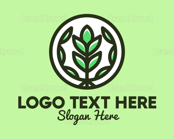 Organic Farming Emblem Logo