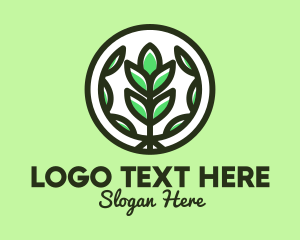 Herb - Organic Farming Emblem logo design